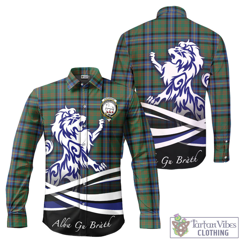 cochrane-ancient-tartan-long-sleeve-button-up-shirt-with-alba-gu-brath-regal-lion-emblem