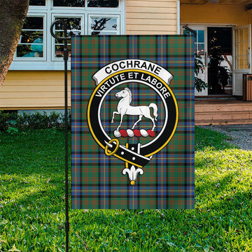 Cochrane Ancient Tartan Flag with Family Crest