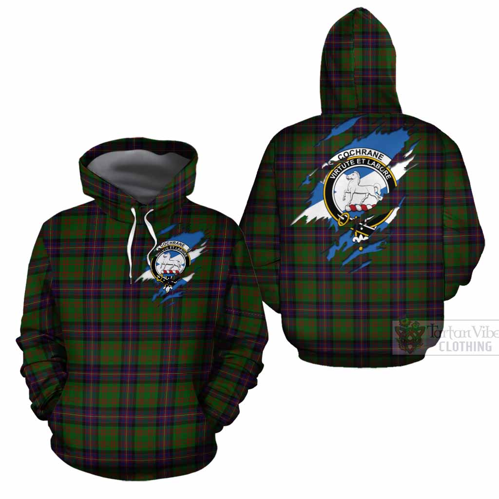 Cochrane Clan Crest In Me Tartan Cotton Hoodie Scotland Flag Style