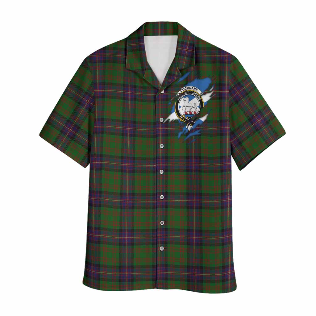 Cochrane Clan Crest In Me Tartan Hawaiian Shirt Scotland Flag Style