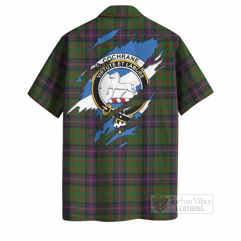 Cochrane Clan Crest In Me Tartan Hawaiian Shirt Scotland Flag Style