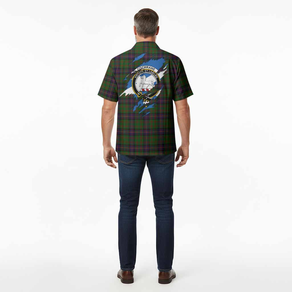 Cochrane Clan Crest In Me Tartan Hawaiian Shirt Scotland Flag Style