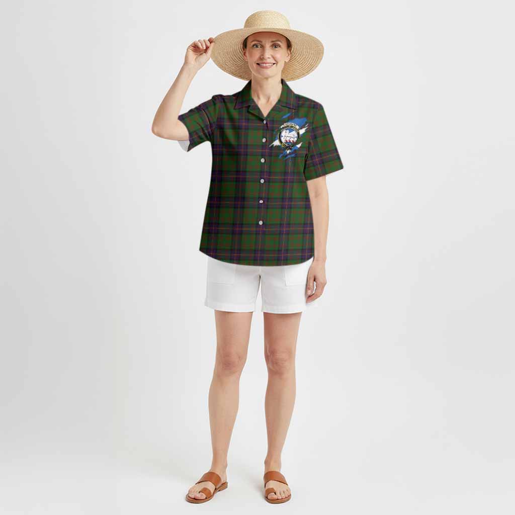 Cochrane Clan Crest In Me Tartan Hawaiian Shirt Scotland Flag Style