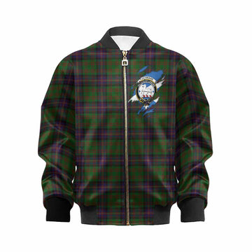 Cochrane Clan Crest In Me Tartan Kid Bomber Jacket Scotland Flag Style