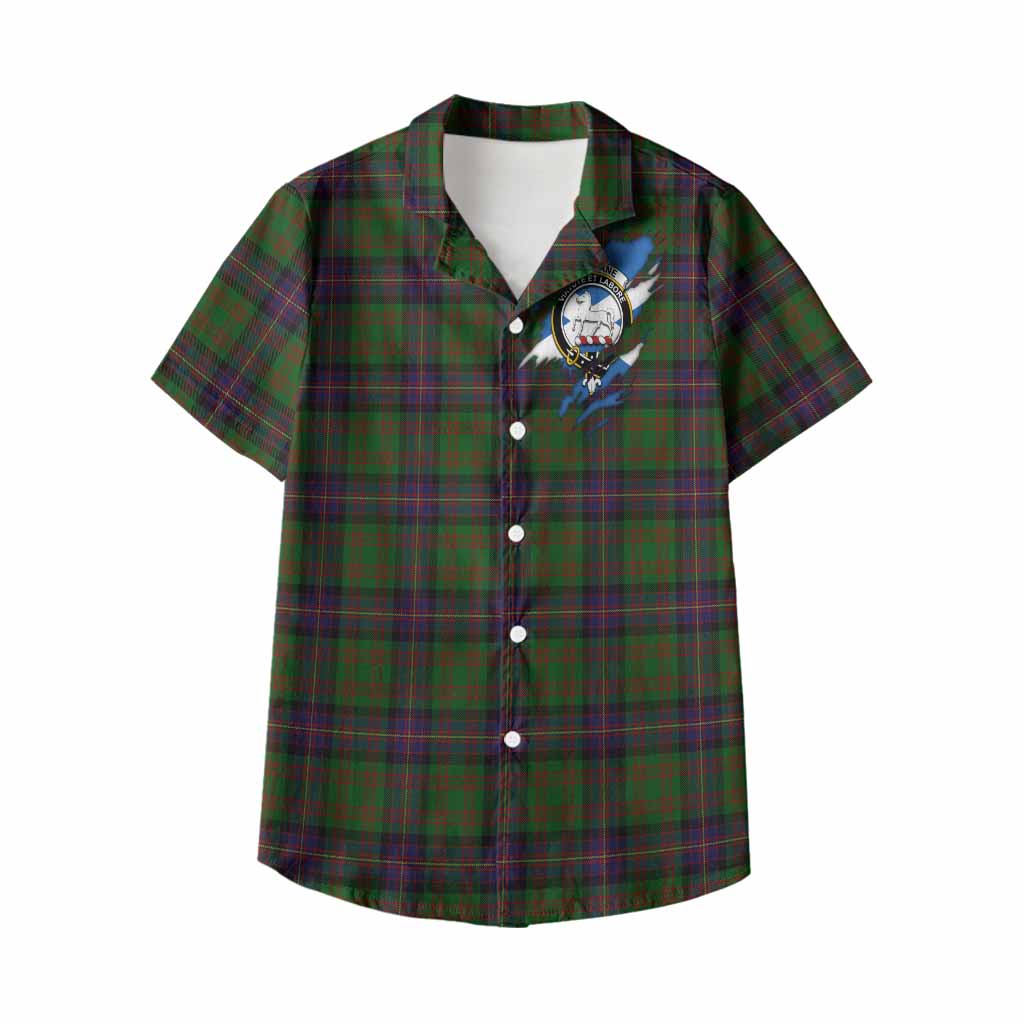 Cochrane Clan Crest In Me Tartan Kid Hawaiian Shirt Scotland Flag Style