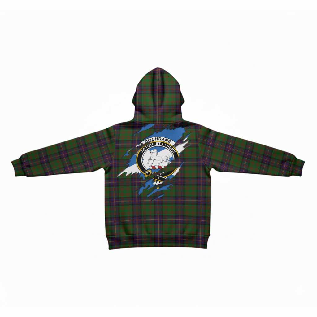 Cochrane Clan Crest In Me Tartan Kid Hoodie Scotland Flag Style