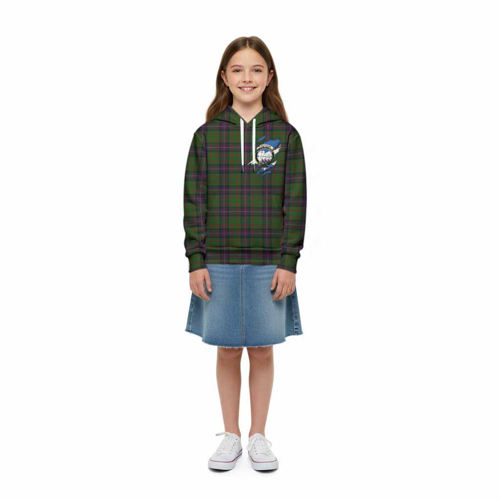 Cochrane Clan Crest In Me Tartan Kid Hoodie Scotland Flag Style