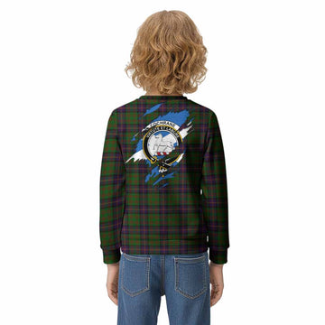 Cochrane Clan Crest In Me Tartan Kid Knitted Sweatshirt Scotland Flag Style