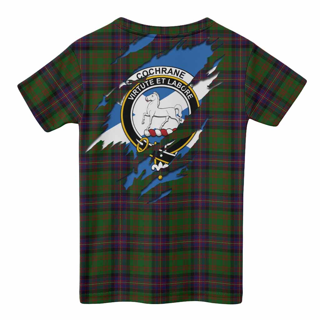 Cochrane Clan Crest In Me Tartan Kid T-shirt Scotland Flag Style
