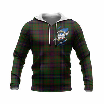 Cochrane Clan Crest In Me Tartan Knitted Hoodie Scotland Flag Style