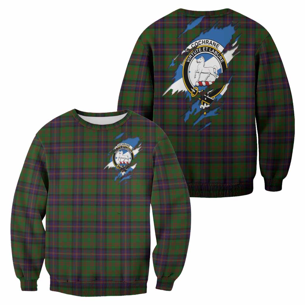 Cochrane Clan Crest In Me Tartan Sweatshirt Scotland Flag Style