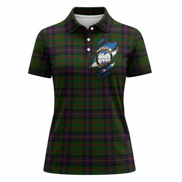 Cochrane Clan Crest In Me Tartan Women Polo Shirt Scotland Flag Style