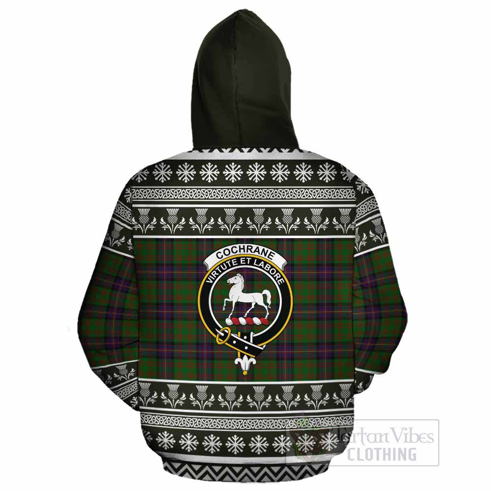 Cochrane Clan Tartan Christmas Cotton Hoodie with Family Crest - Tartan Vibes Clothing