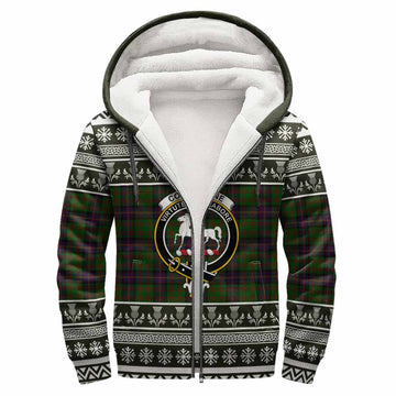 Cochrane Clan Tartan Christmas Fleece Hoodie with Family Crest