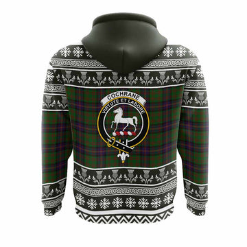 Cochrane Clan Tartan Christmas Hoodie with Family Crest