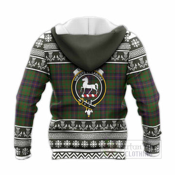 Cochrane Clan Tartan Christmas Knitted Hoodie with Family Crest