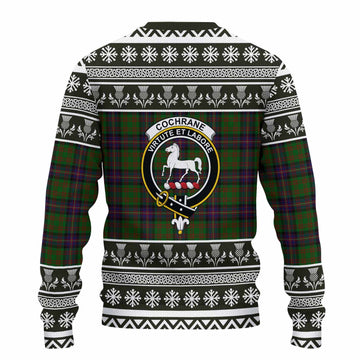 Cochrane Clan Tartan Christmas Ugly Sweater with Family Crest