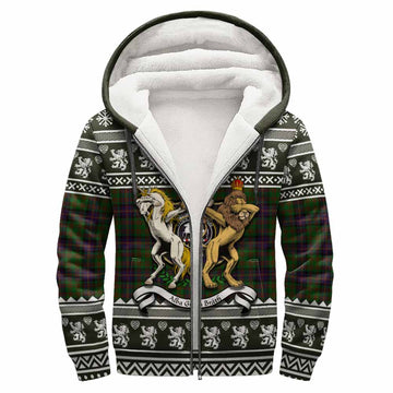 Cochrane Clan Tartan Crest Christmas Fleece Hoodie Coat of Arms Funny Style