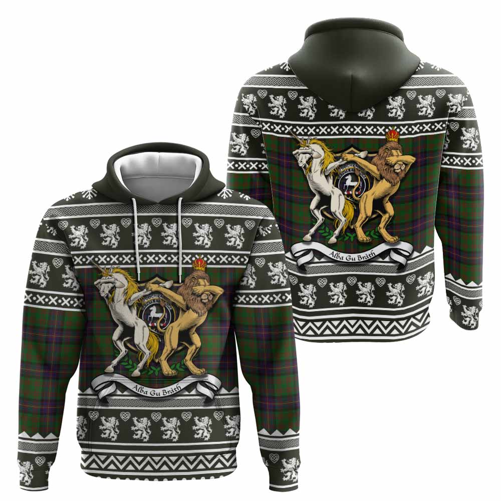 Cochrane Clan Tartan Crest Christmas Hoodie Coat of Arms Funny Style - Tartan Vibes Clothing