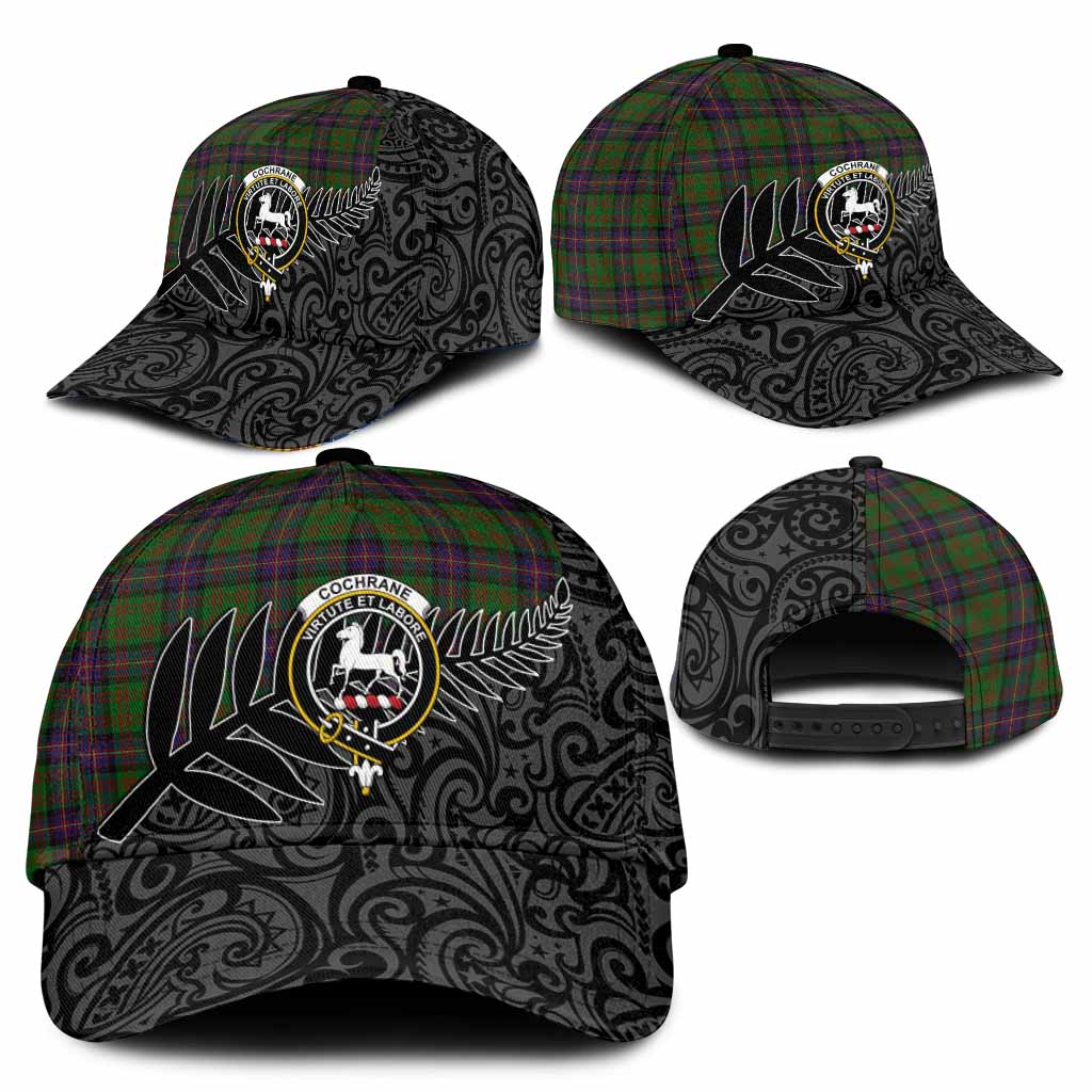 Cochrane Crest Tartan Classic Cap with New Zealand Silver Fern Half Style