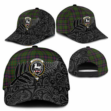 Cochrane Crest Tartan Classic Cap with New Zealand Silver Fern Half Style