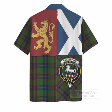 Cochrane Crest Tartan Hawaiian Shirt with Lion Rampant Saltire Style