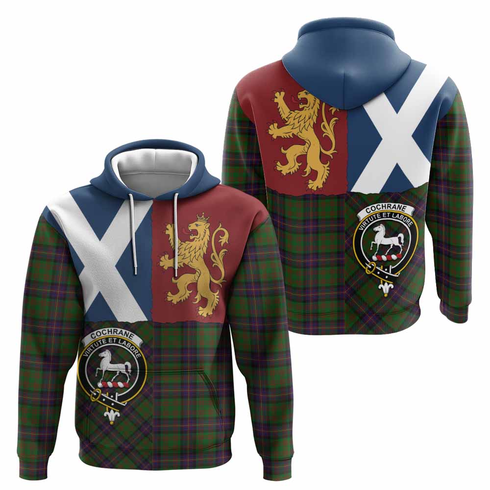 Cochrane Crest Tartan Hoodie with Lion Rampant Saltire Style