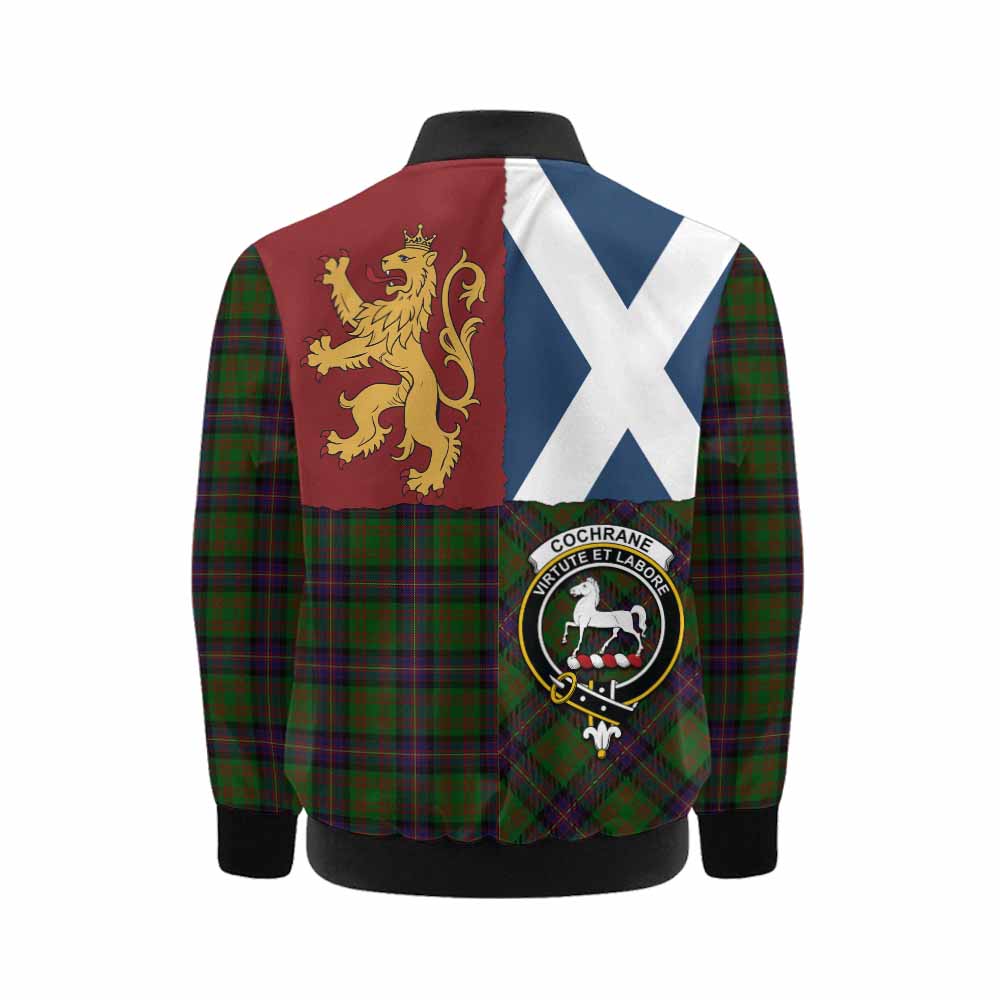 Cochrane Crest Tartan Kid Bomber Jacket with Lion Rampant Saltire Style - Tartan Vibes Clothing