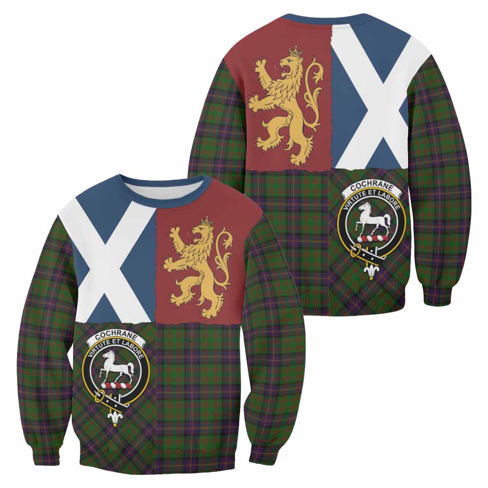 Cochrane Crest Tartan Sweatshirt with Lion Rampant Saltire Style