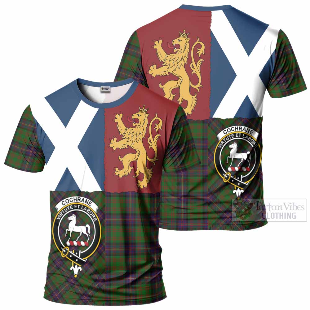 Cochrane Crest Tartan T-Shirt with Lion Rampant Saltire Style