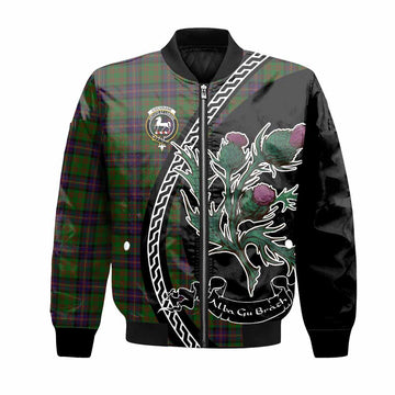 Cochrane Family Crest Tartan Bomber Jacket Alba Thistle Inspired