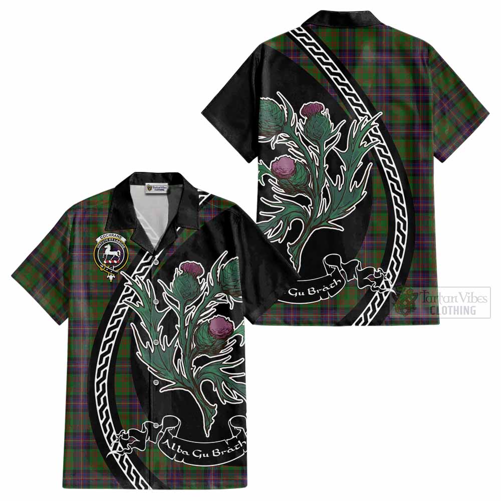 Cochrane Family Crest Tartan Cotton Hawaiian Shirt Alba Thistle Inspired - Tartan Vibes Clothing