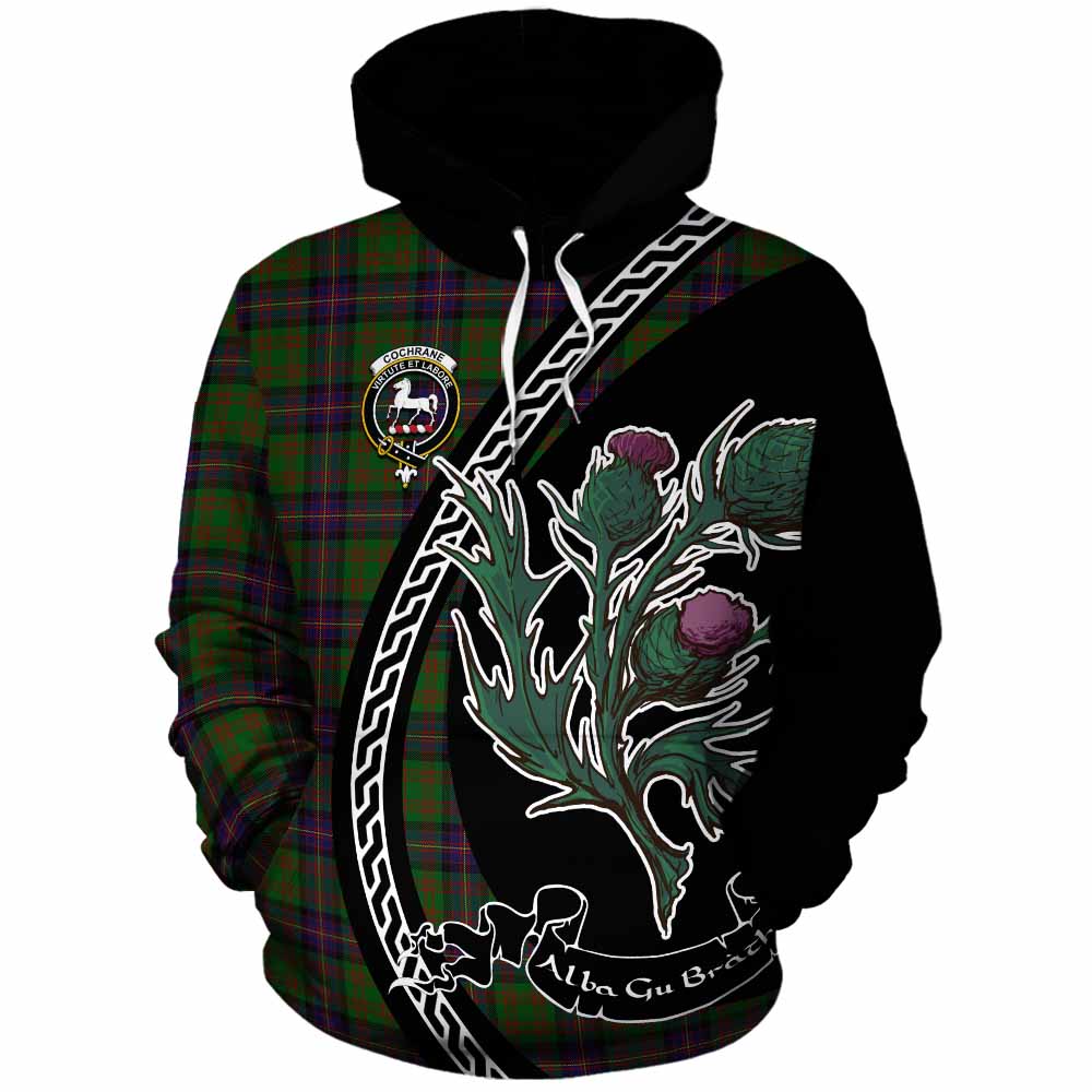 Cochrane Family Crest Tartan Cotton Hoodie Alba Thistle Inspired - Tartan Vibes Clothing
