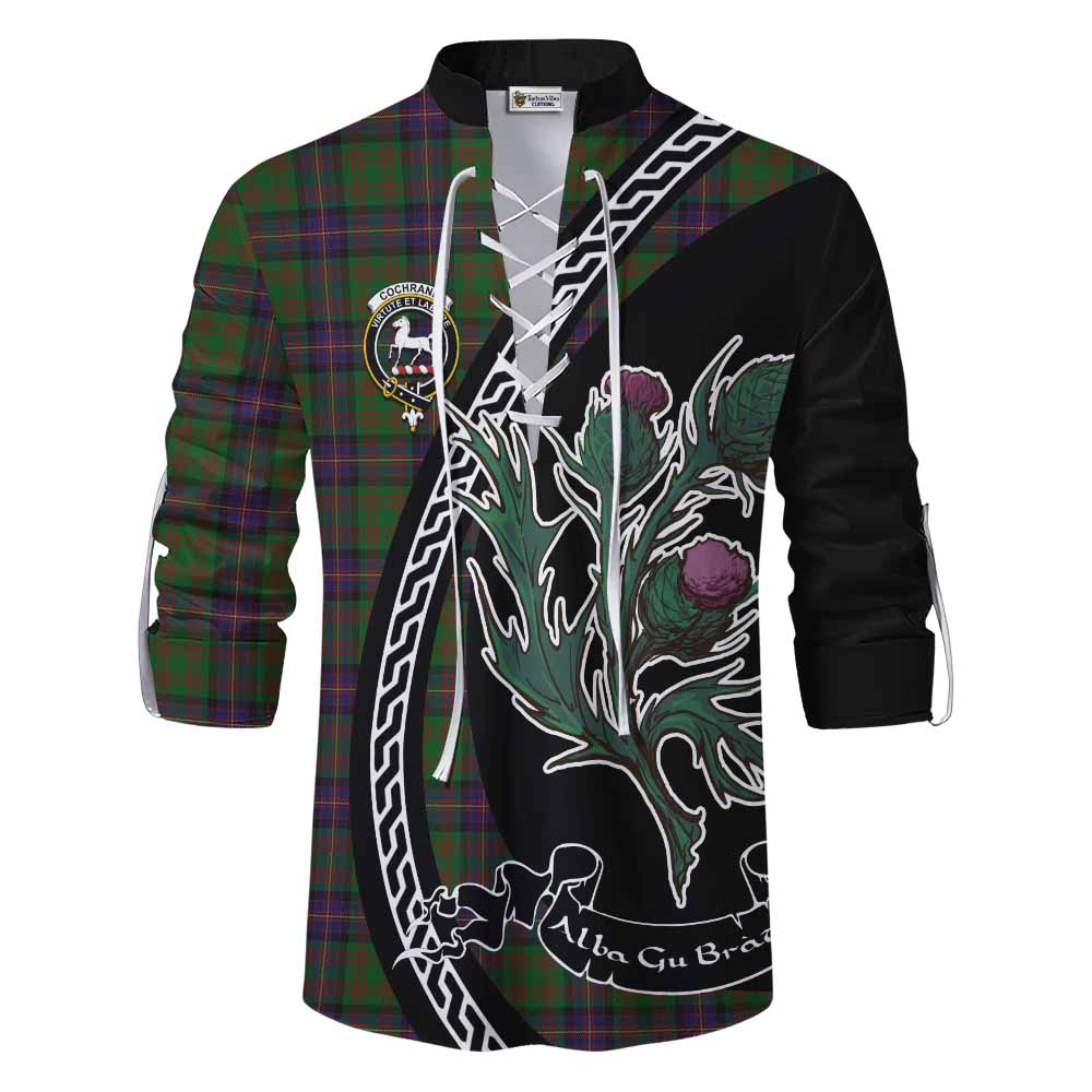 Cochrane Family Crest Tartan Ghillie Shirt Alba Thistle Inspired - Tartan Vibes Clothing
