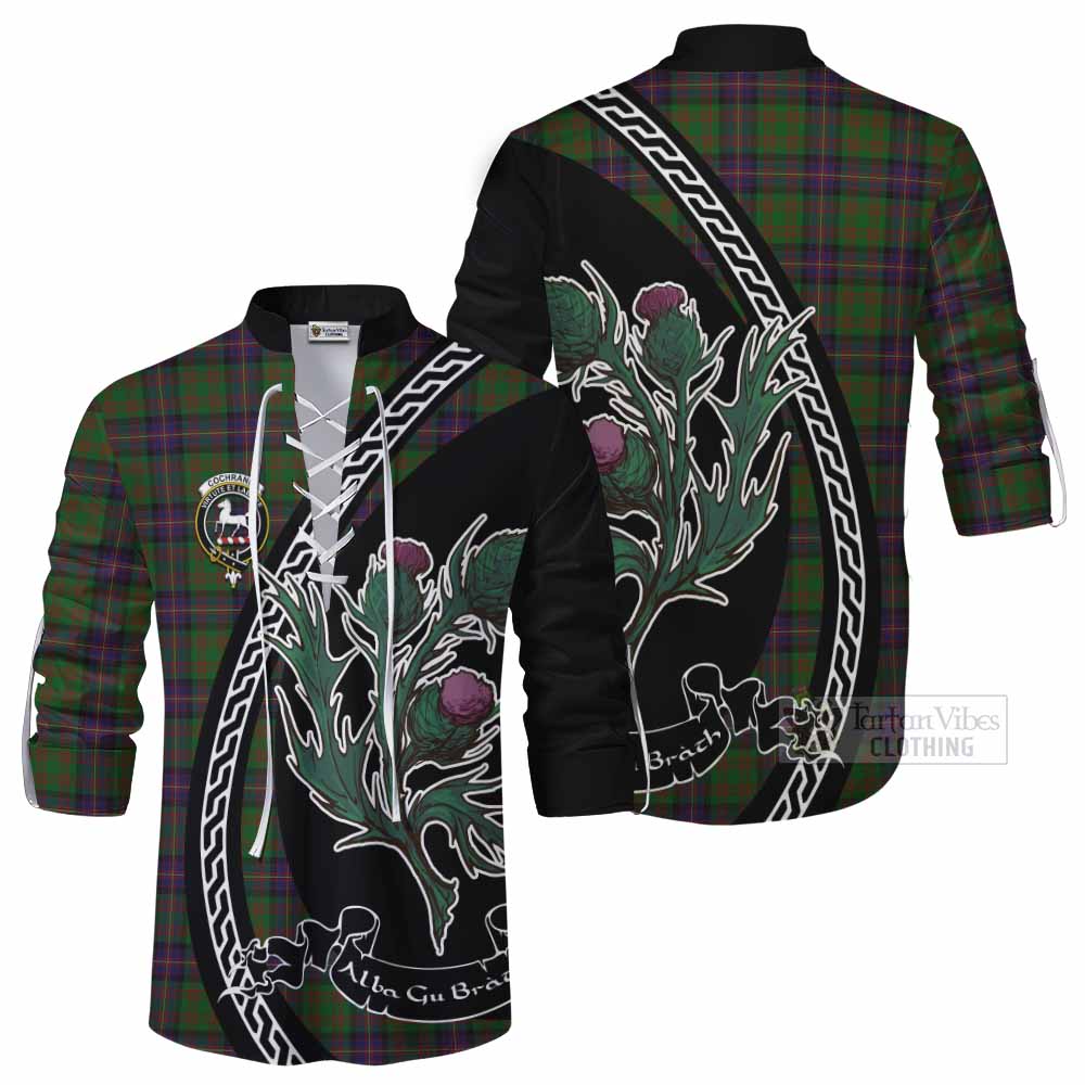 Cochrane Family Crest Tartan Ghillie Shirt Alba Thistle Inspired - Tartan Vibes Clothing