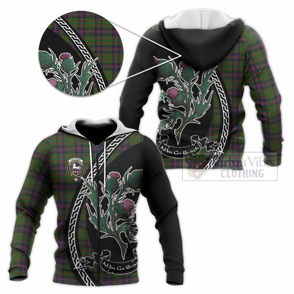 Cochrane Family Crest Tartan Knitted Hoodie Alba Thistle Inspired - Tartan Vibes Clothing