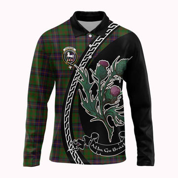 Cochrane Family Crest Tartan Long Sleeve Polo Shirt Alba Thistle Inspired