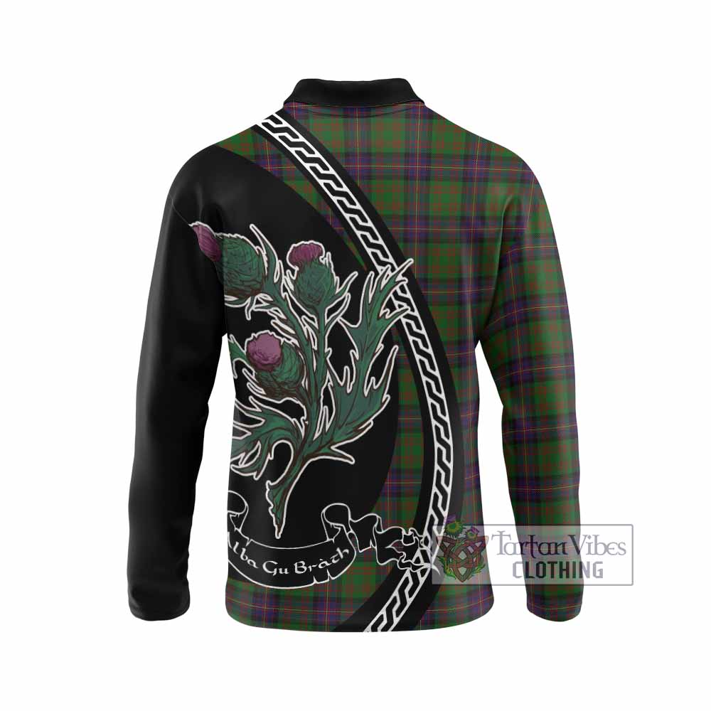 Cochrane Family Crest Tartan Long Sleeve Polo Shirt Alba Thistle Inspired - Tartan Vibes Clothing