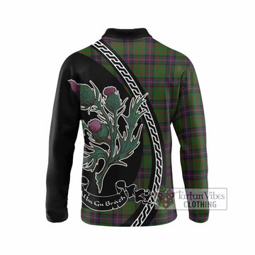 Cochrane Family Crest Tartan Long Sleeve Polo Shirt Alba Thistle Inspired