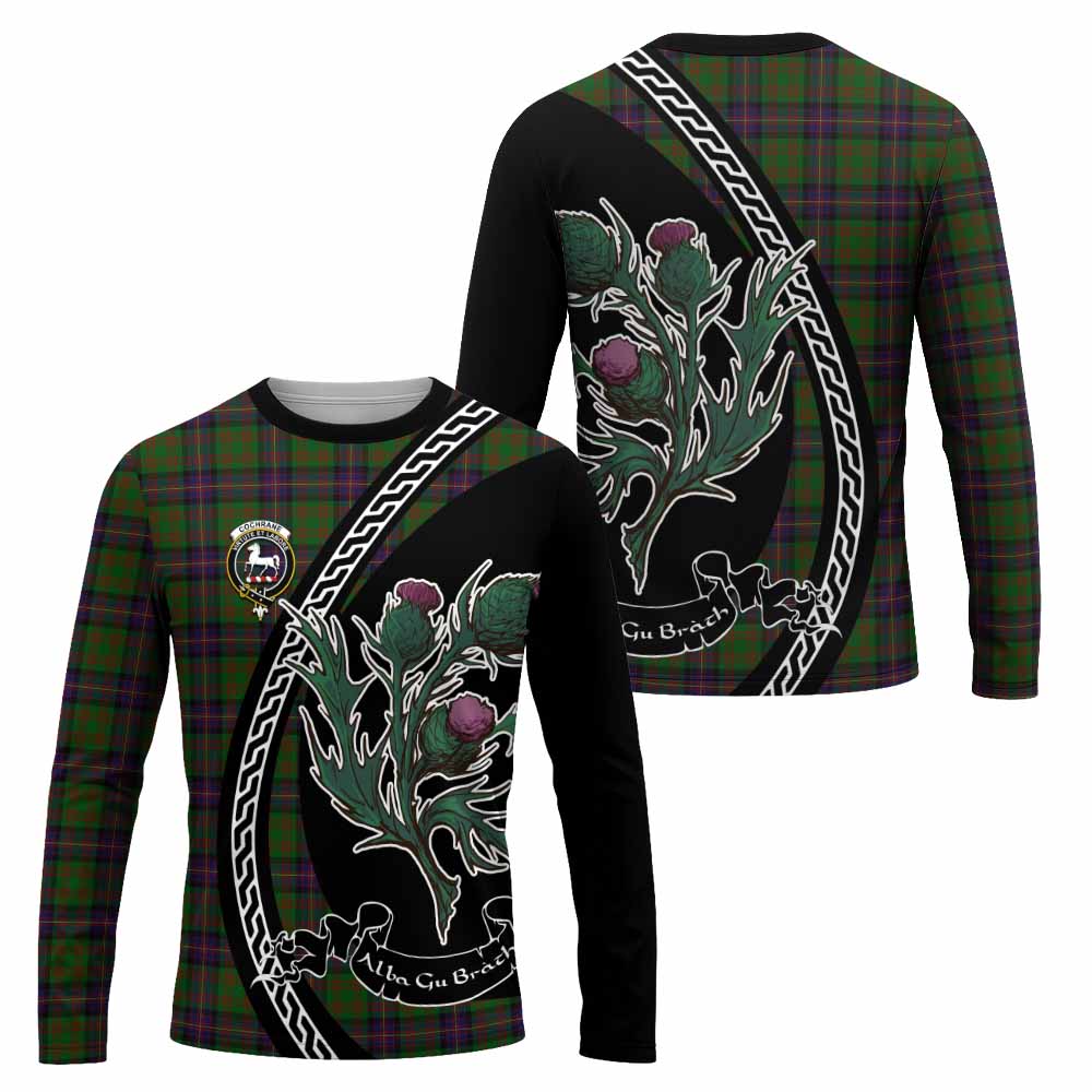 Cochrane Family Crest Tartan Long Sleeve T-Shirt Alba Thistle Inspired - Tartan Vibes Clothing