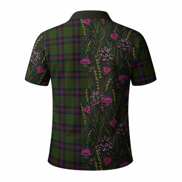 Cochrane Family Crest Tartan Polo Shirt Scottish Thistle Flower Pattern Half Style