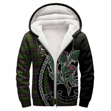 Cochrane Family Crest Tartan Sherpa Hoodie Alba Thistle Inspired