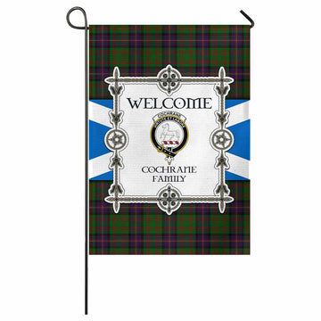 Cochrane Family Crest Tartan Welcome Garden Flag Saltire Harmony Style - Tartan Vibes Clothing