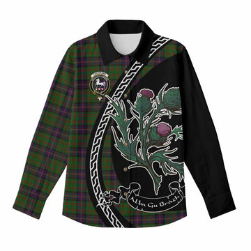 Cochrane Family Crest Tartan Women Casual Shirt Alba Thistle Inspired