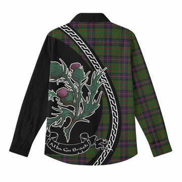 Cochrane Family Crest Tartan Women Casual Shirt Alba Thistle Inspired