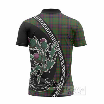 Cochrane Family Crest Tartan Zipper Polo Shirt Alba Thistle Inspired