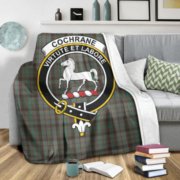 Cochrane Hunting Tartan Blanket with Family Crest