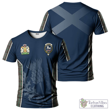 Cochrane Hunting Tartan T-Shirt with Family Crest and Scottish Thistle Vibes Sport Style