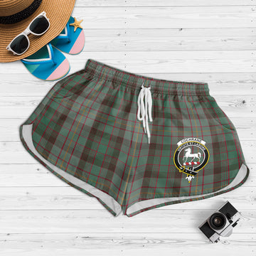 Cochrane Hunting Tartan Womens Shorts with Family Crest