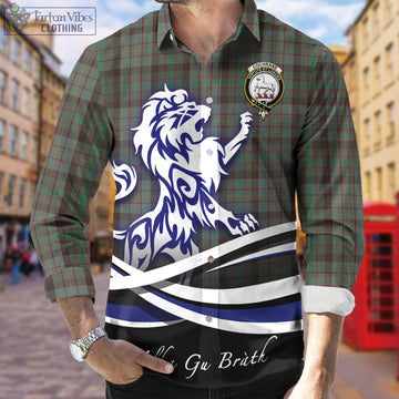 Cochrane Hunting Tartan Long Sleeve Button Up Shirt with Alba Gu Brath Regal Lion Emblem